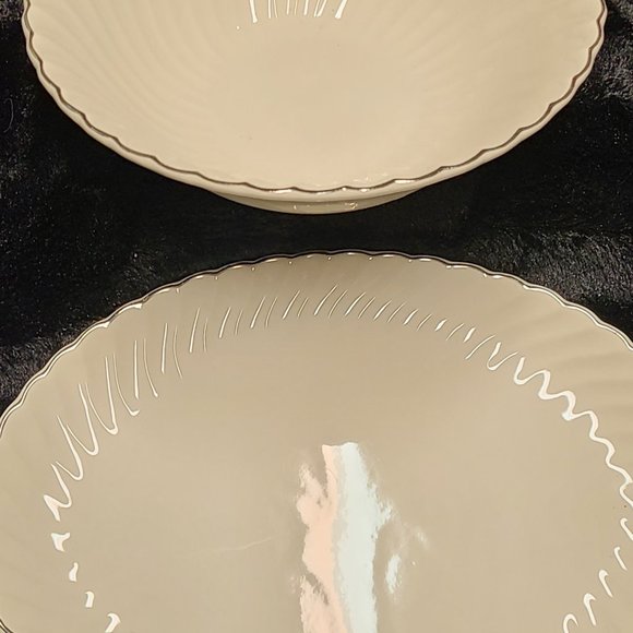 PLATINUM SWIRL - Serving Bowl & Platter Set - Picture 5 of 7